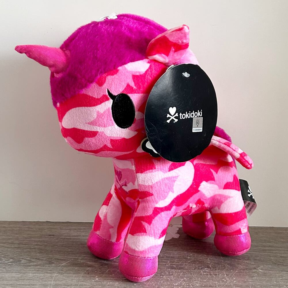 Tokidoki Aurora GI Jane Unicorn Pink Camo Elite Corp Special Ed. Plush 11" NWT